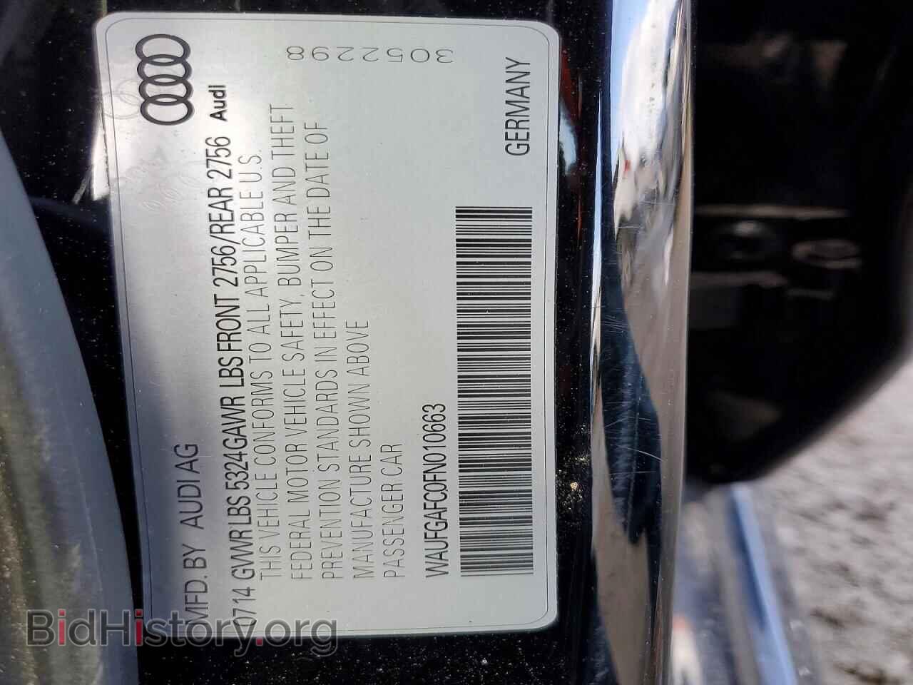 2015 AUDI A6 - VIN: WAUFGAFC0FN010663 - Фото 12