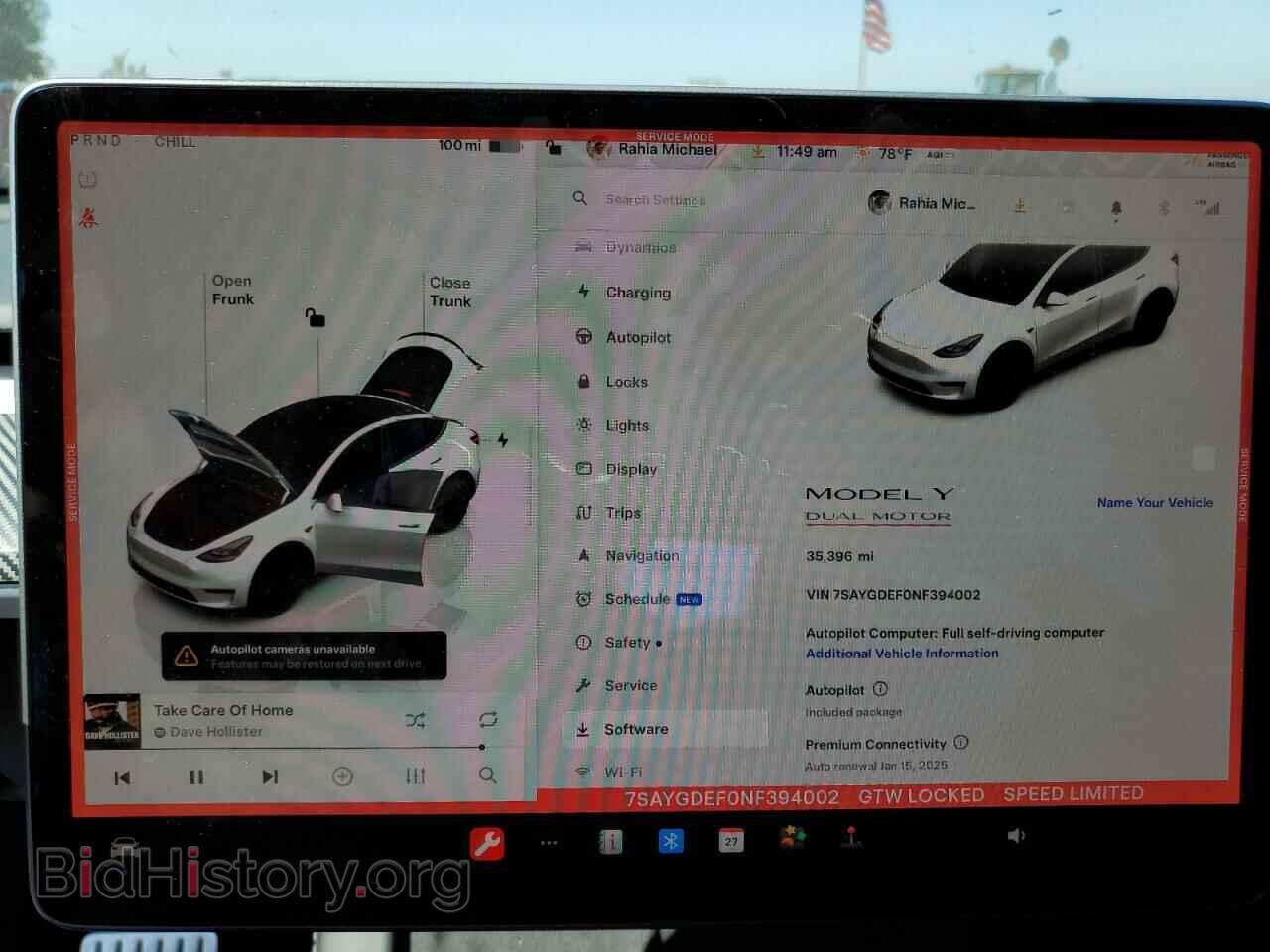 2022 TESLA MODEL Y - VIN: 7SAYGDEF0NF394002 - Photo 9