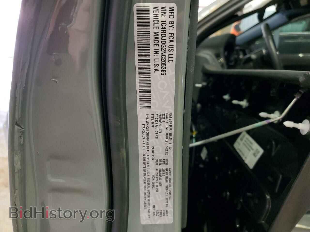 2022 DODGE DURANGO - VIN: 1C4RDJDG2NC205365 - Фото 13