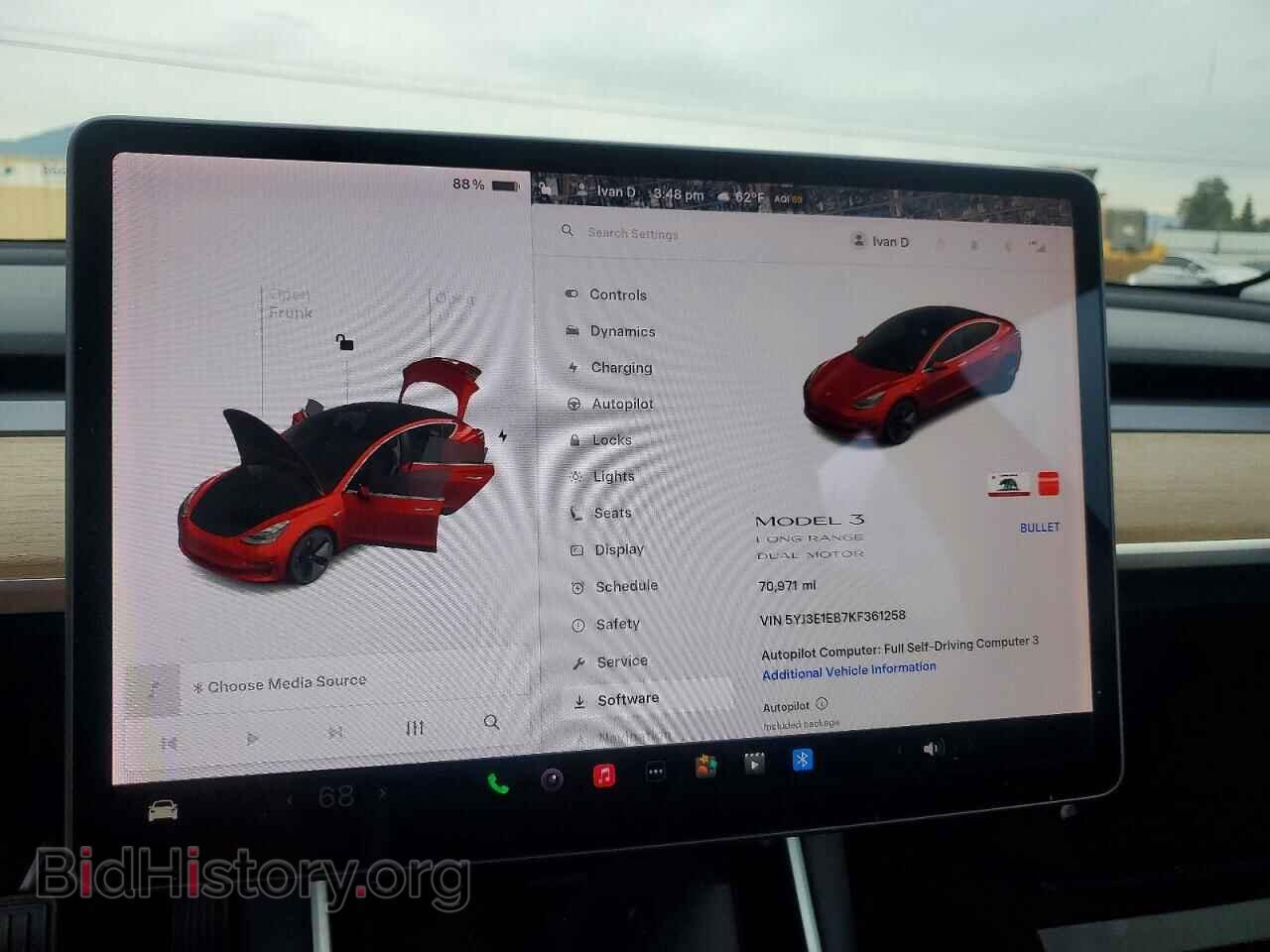 2019 TESLA MODEL 3 - VIN: 5YJ3E1EB7KF361258 - Photo 9