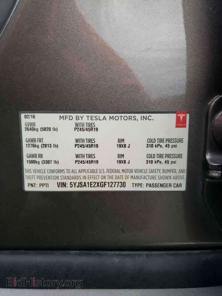 2016 TESLA MODEL S - VIN: 5YJSA1E2XGF127730 - Photo 12