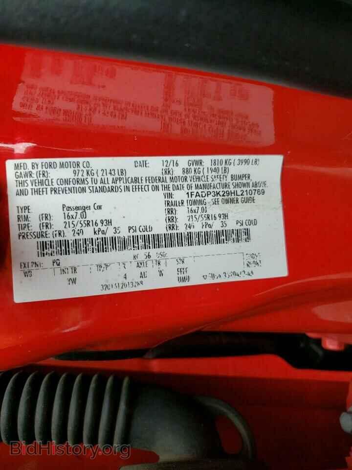 2017 FORD FOCUS - VIN: 1FADP3K29HL210769 - Фото 12