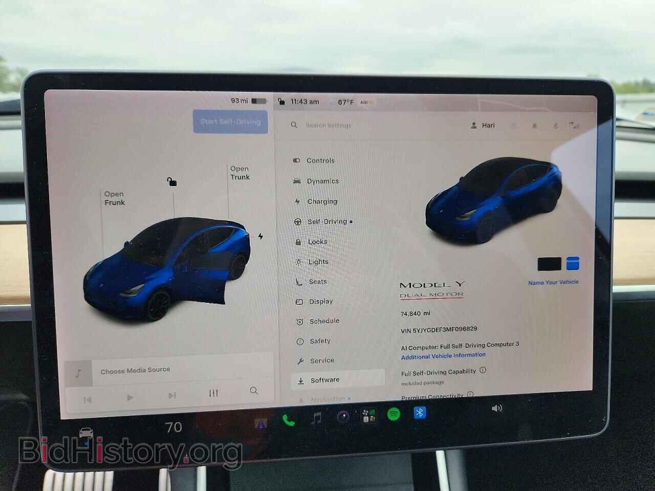 2021 TESLA MODEL Y - VIN: 5YJYGDEF3MF096829 - Photo 9