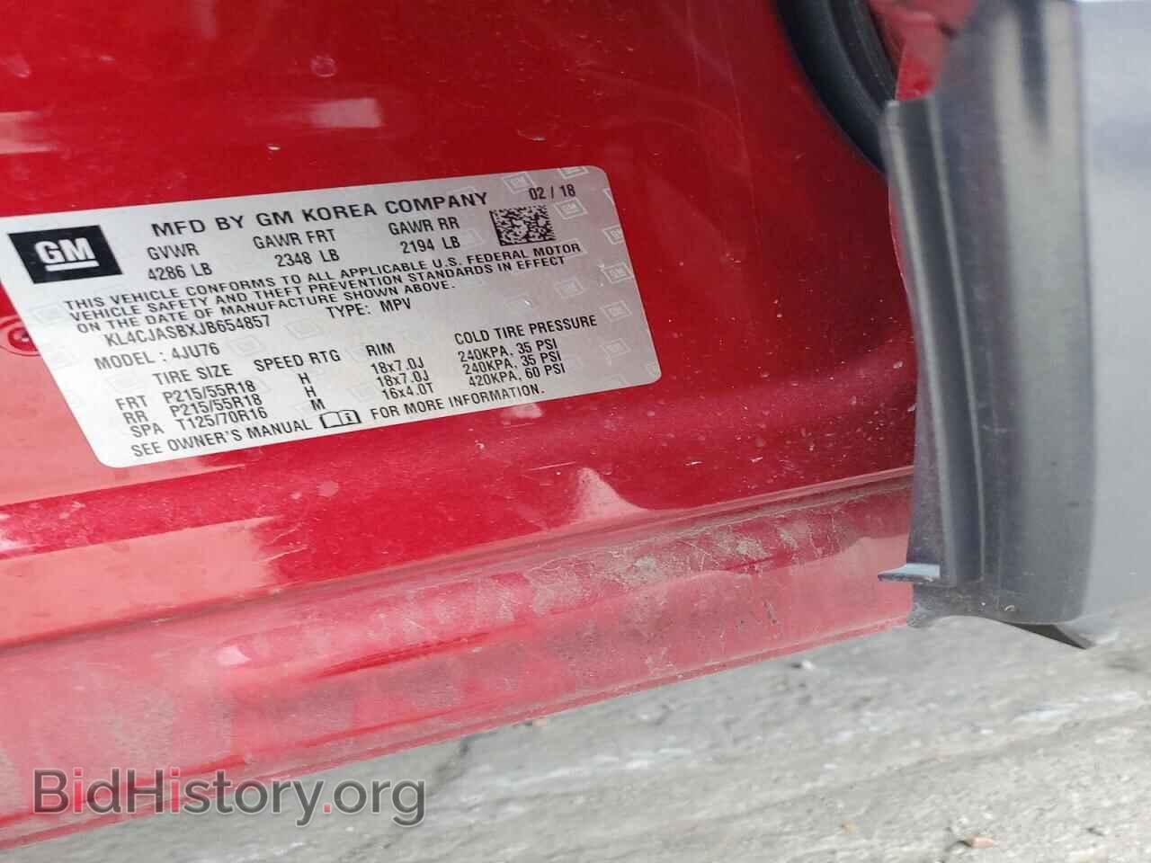 2018 BUICK ENCORE - VIN: KL4CJASBXJB654857 - Фото 13