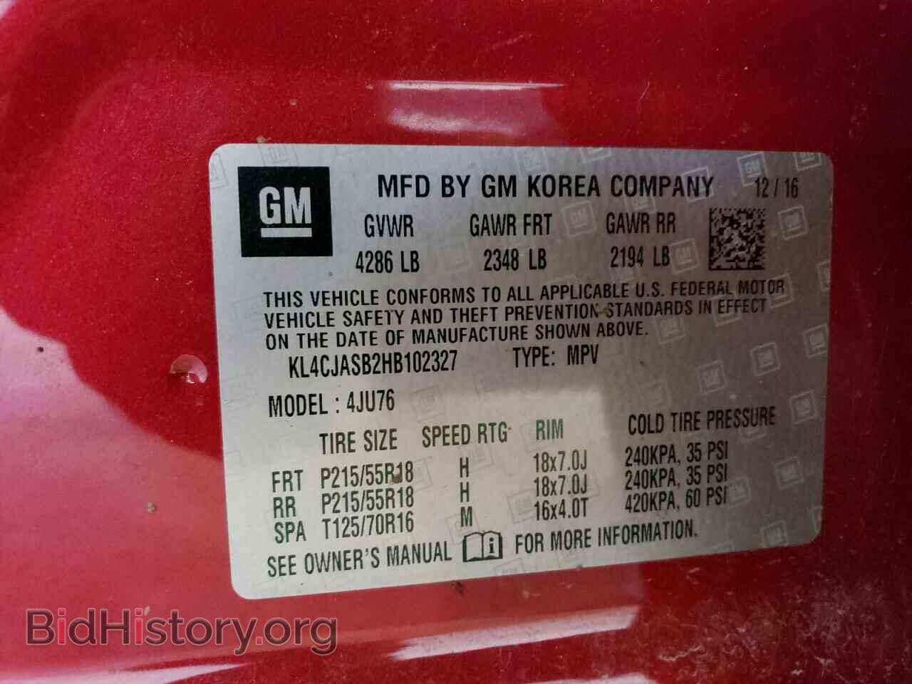 2017 BUICK ENCORE - VIN: KL4CJASB2HB102327 - Photo 13