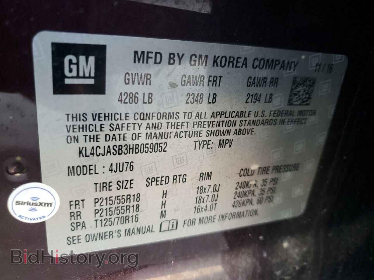 2017 BUICK ENCORE - VIN: KL4CJASB3HB059052 - Фото 13