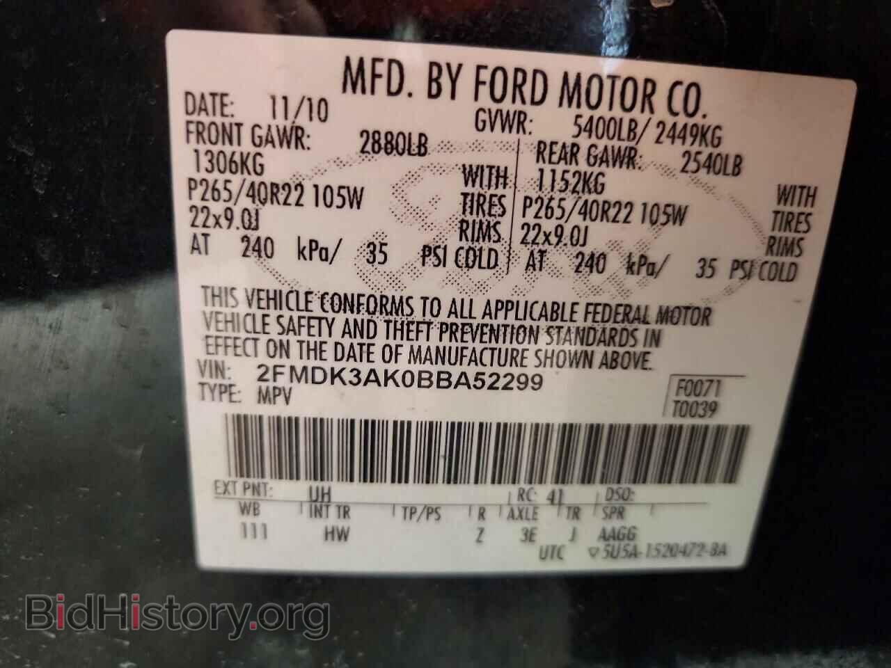 2011 FORD EDGE - VIN: 2FMDK3AK0BBA52299 - Photo 13