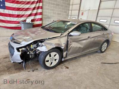 2012 Hyundai SONATA Hybrid, серебристый — VIN KMHEC4A48CA036180, Copart