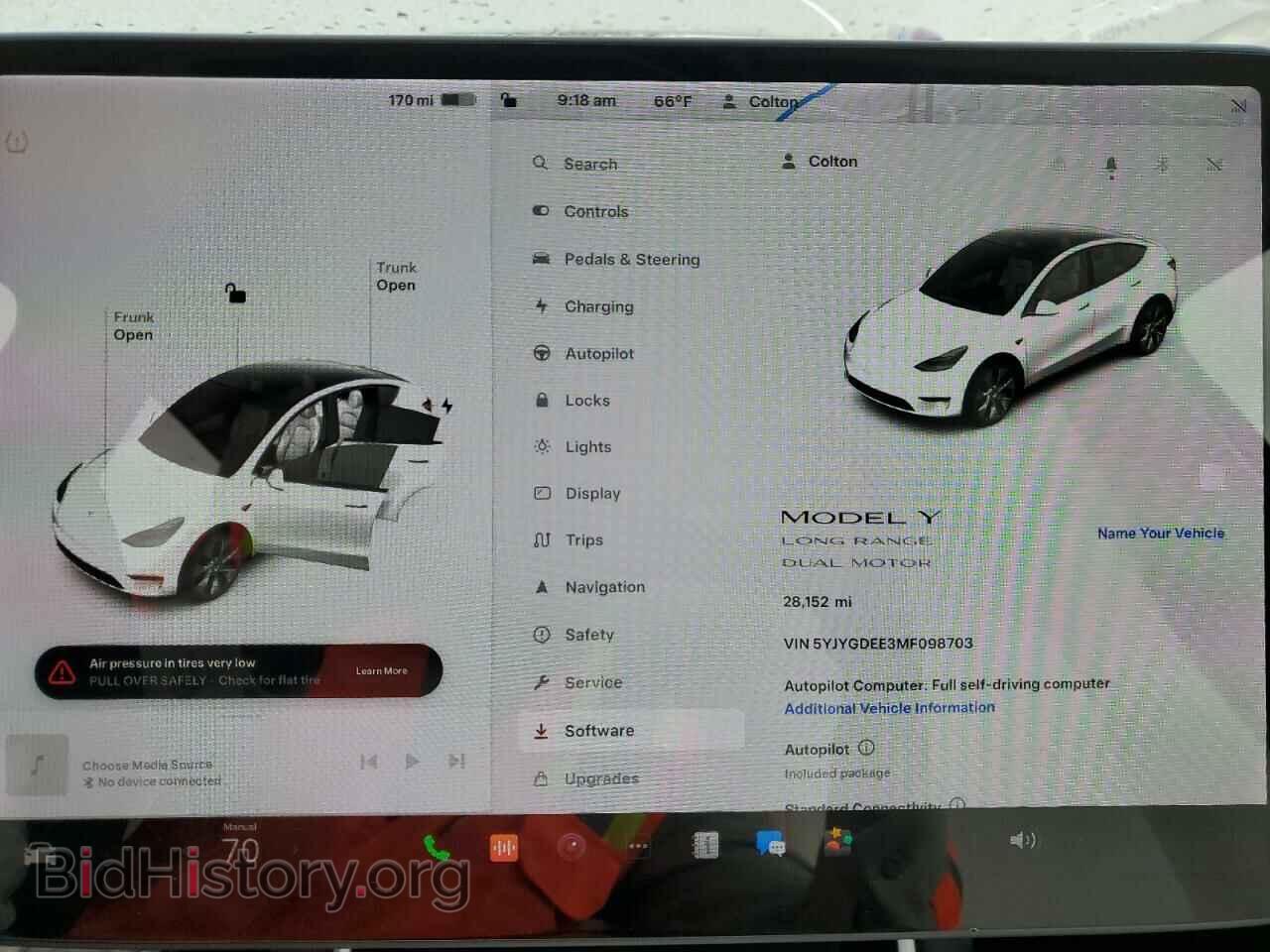 2021 TESLA MODEL Y - VIN: 5YJYGDEE3MF098703 - Фото 9