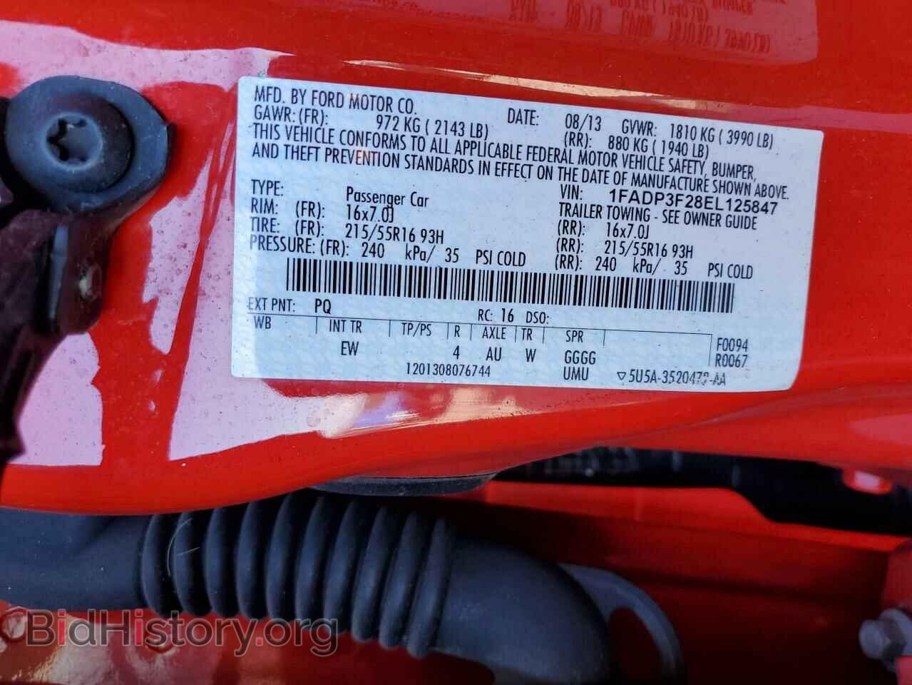 2014 FORD FOCUS - VIN: 1FADP3F28EL125847 - Фото 13
