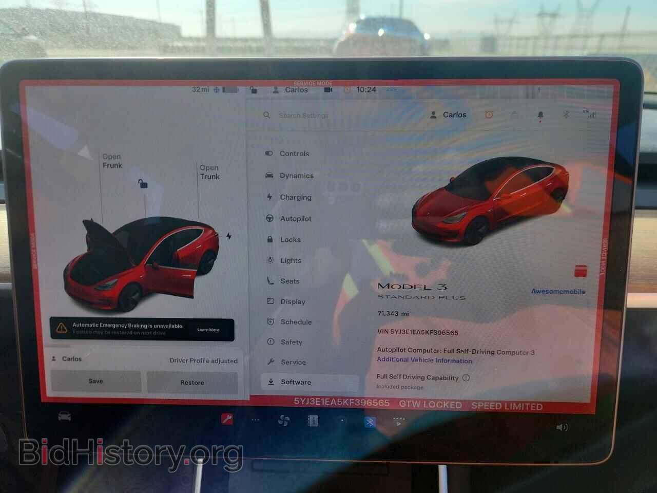 2019 TESLA MODEL 3 - VIN: 5YJ3E1EA5KF396565 - Photo 9