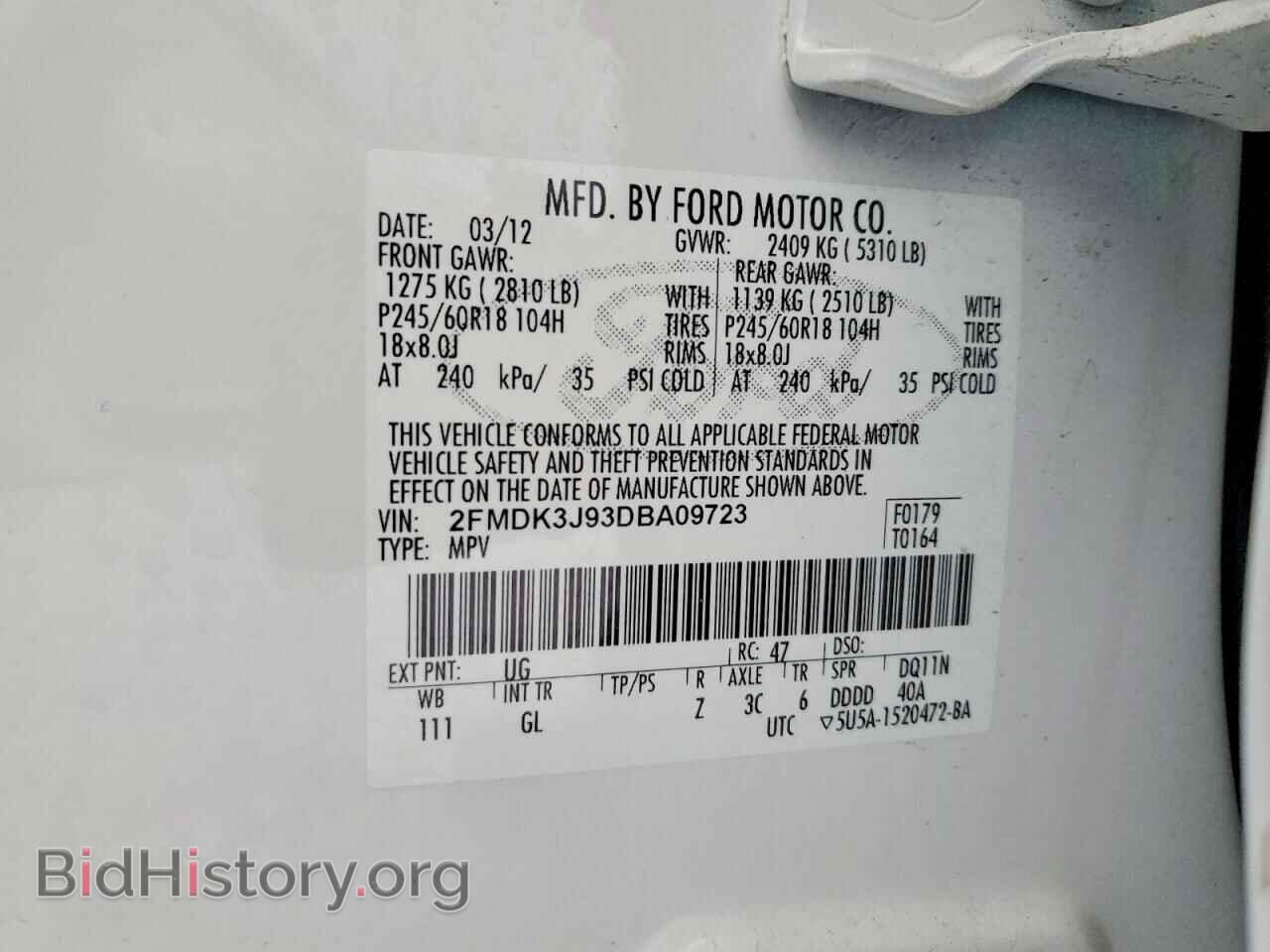 2013 FORD EDGE - VIN: 2FMDK3J93DBA09723 - Photo 13