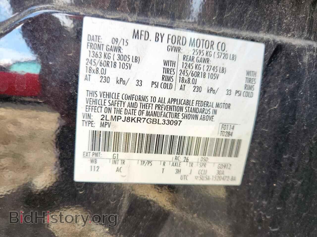 2016 LINCOLN MKX - VIN: 2LMPJ8KR7GBL33097 - Photo 13