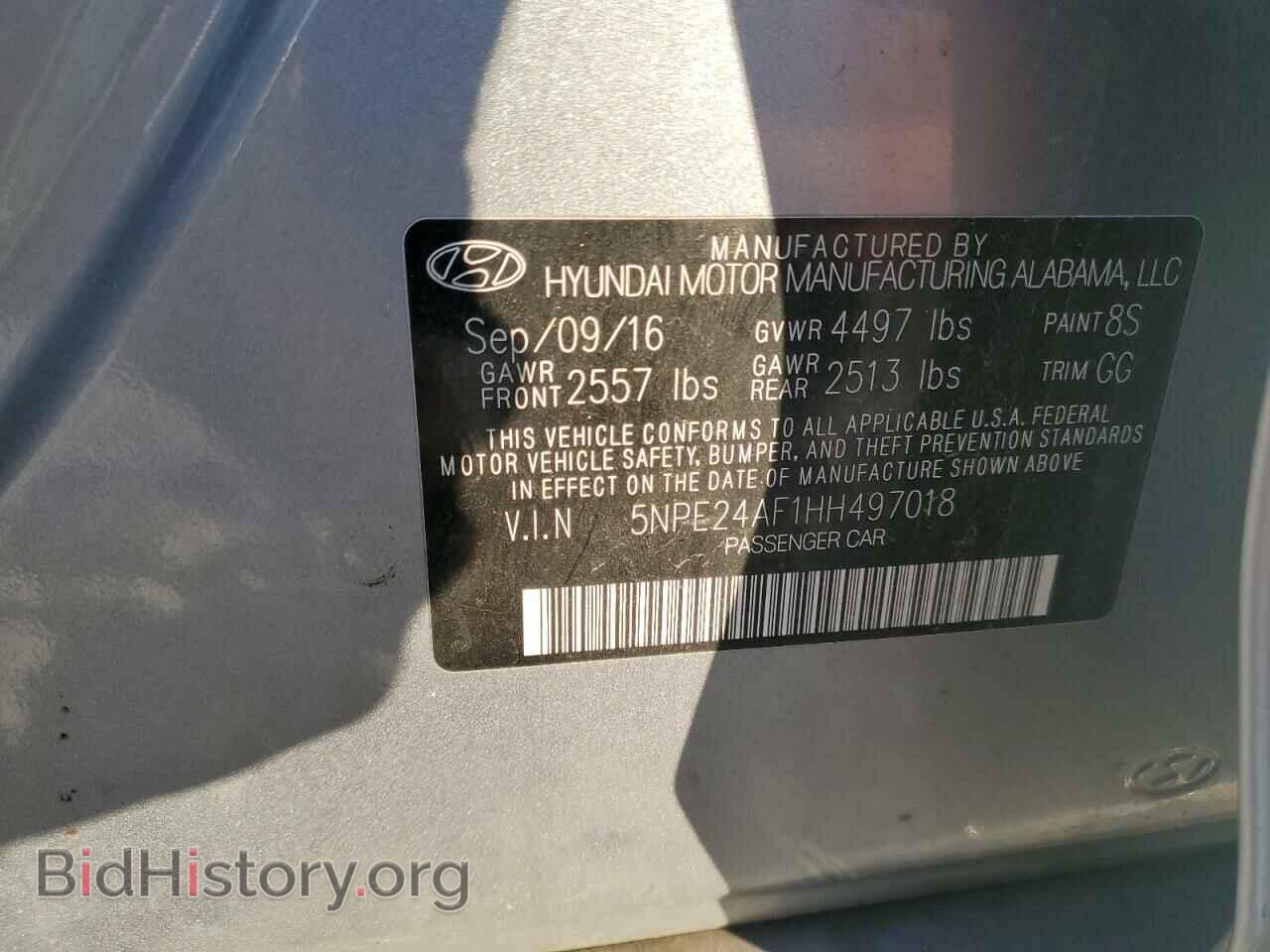 2017 HYUNDAI SONATA - VIN: 5NPE24AF1HH497018 - Фото 12