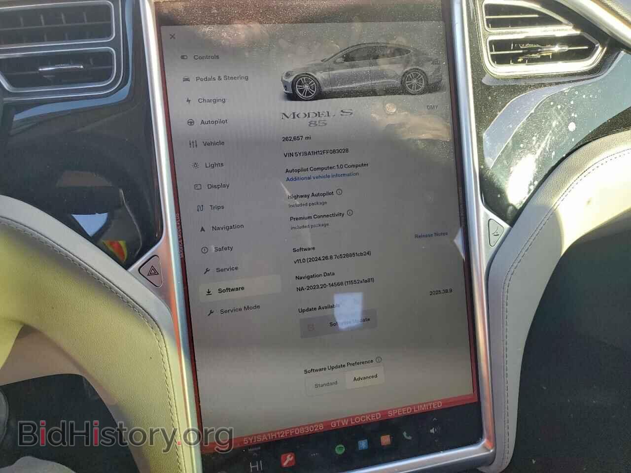 2015 TESLA MODEL S - VIN: 5YJSA1H12FF083028 - Фото 9