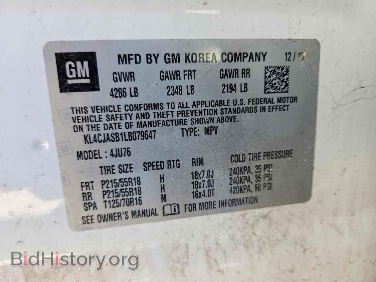 2020 BUICK ENCORE - VIN: KL4CJASB1LB079647 - Photo 14