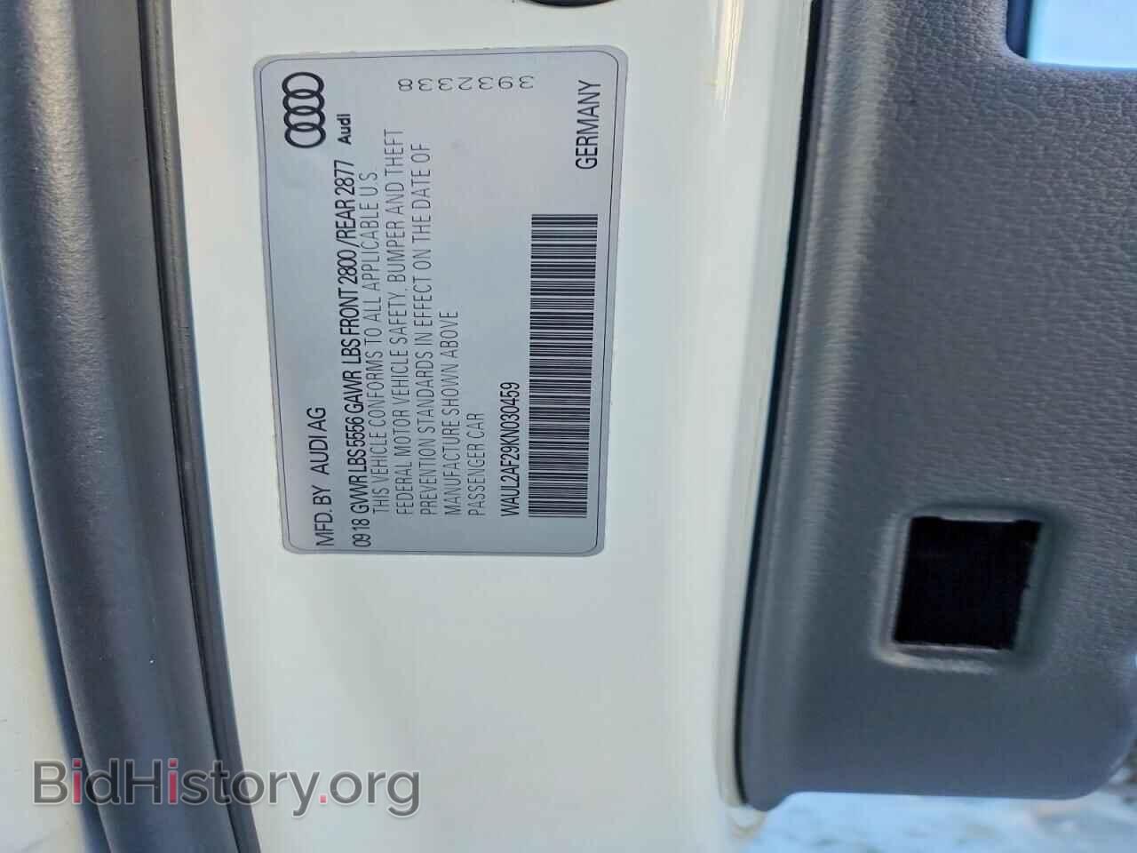 2019 AUDI A6 - VIN: WAUL2AF29KN030459 - Photo 13