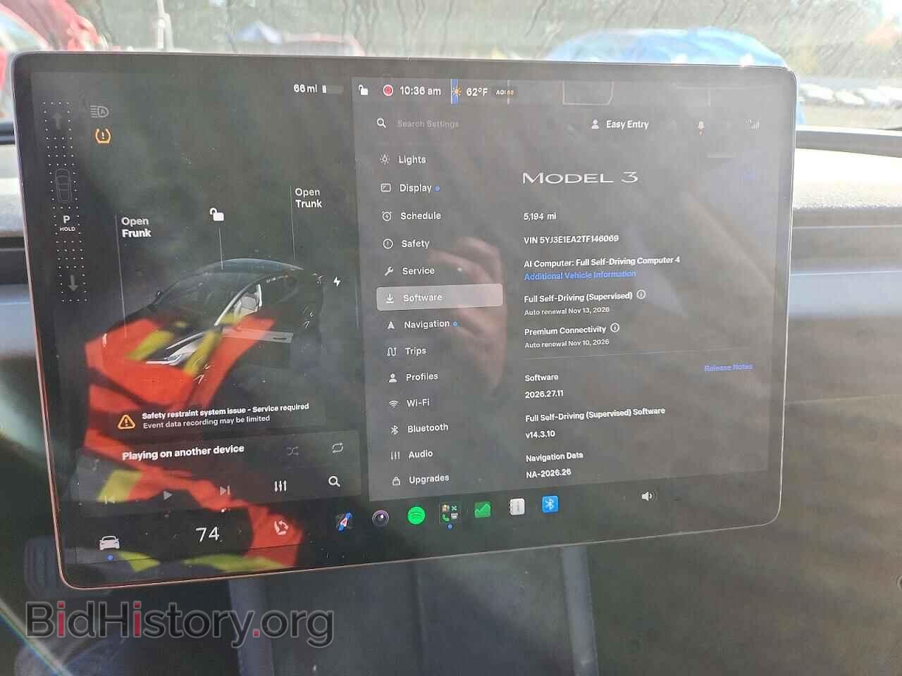2026 Tesla MODEL 3 (VIN 5YJ3E1EA2TF146069) — фото 9 из 13