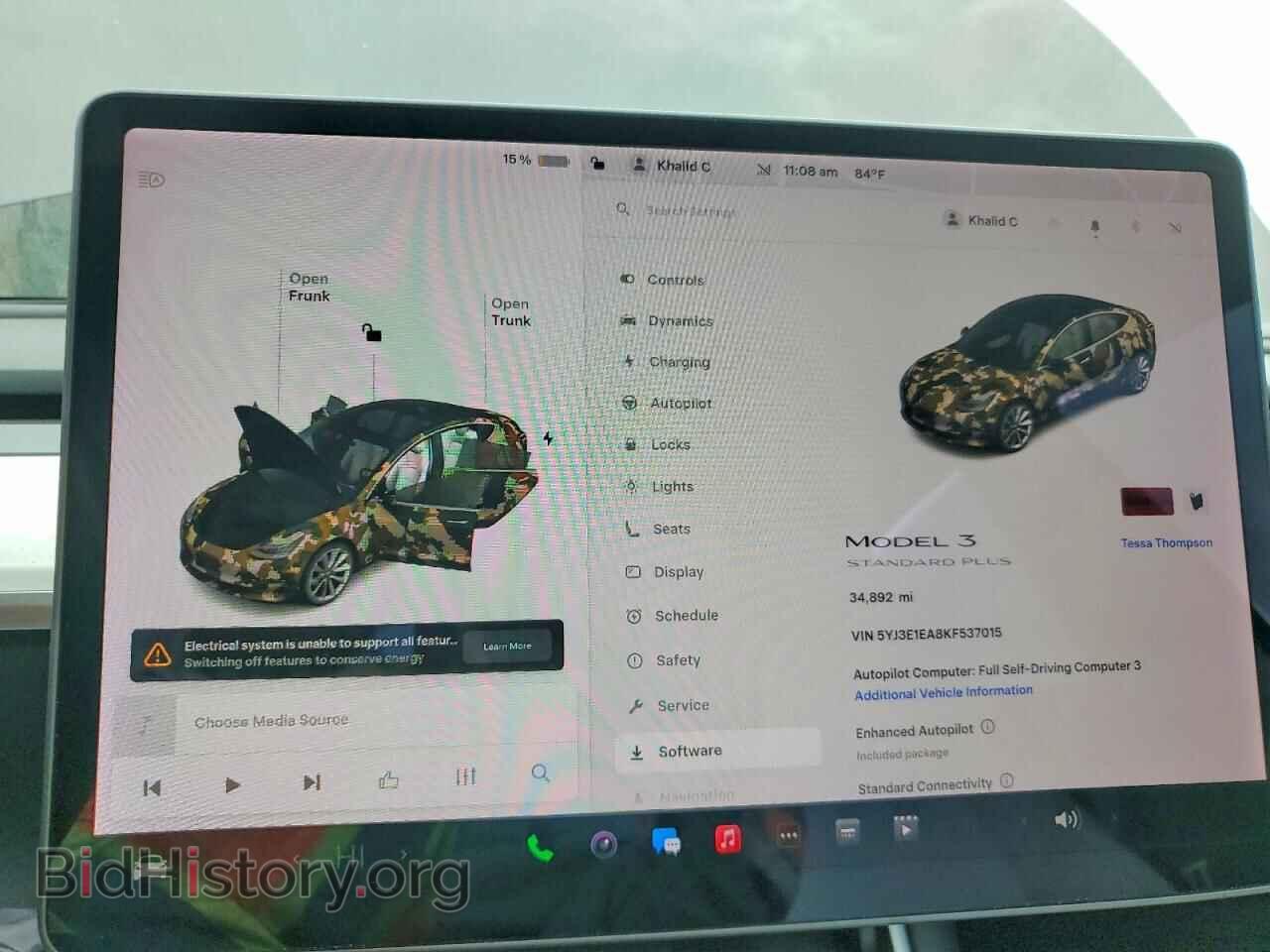 2019 TESLA MODEL 3 - VIN: 5YJ3E1EA8KF537015 - Photo 9