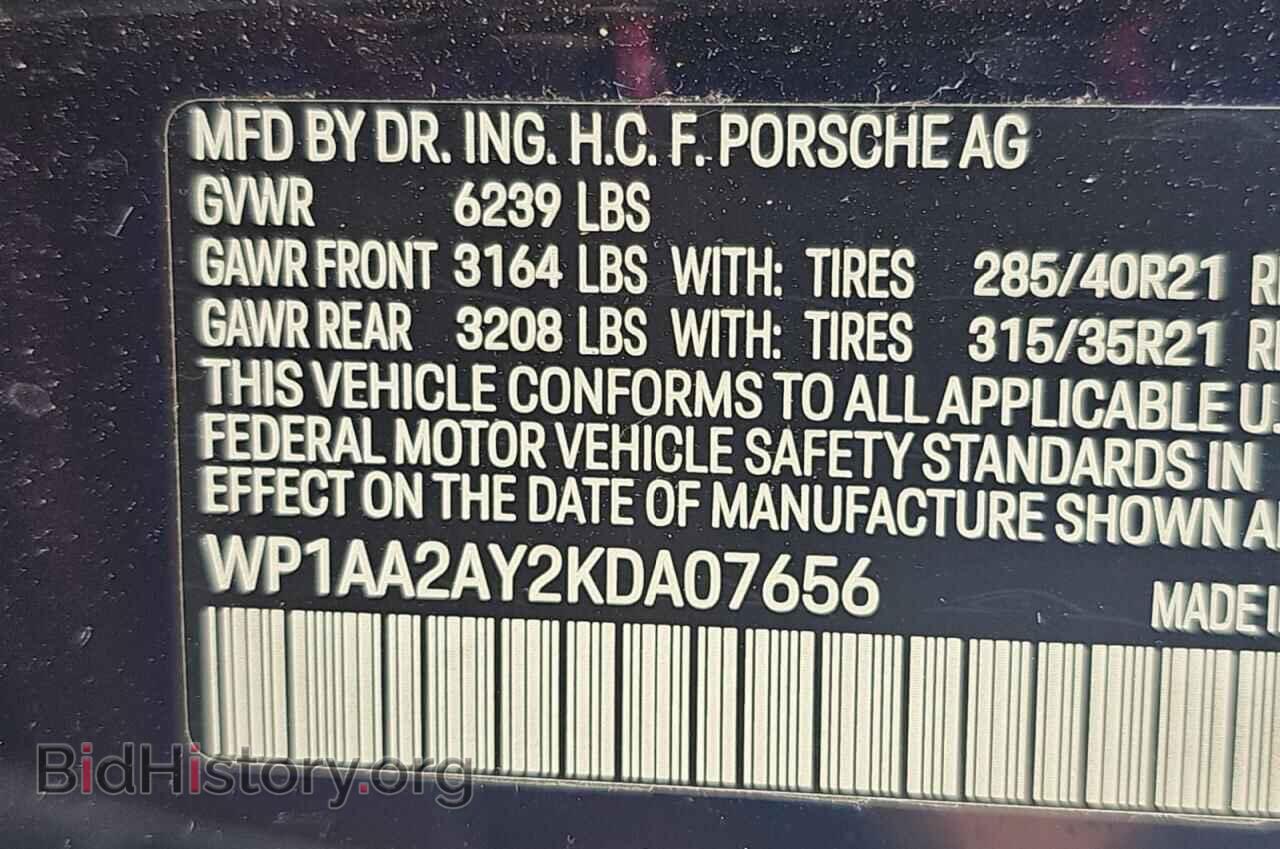 2019 PORSCHE CAYENNE - VIN: WP1AA2AY2KDA07656 - Фото 10