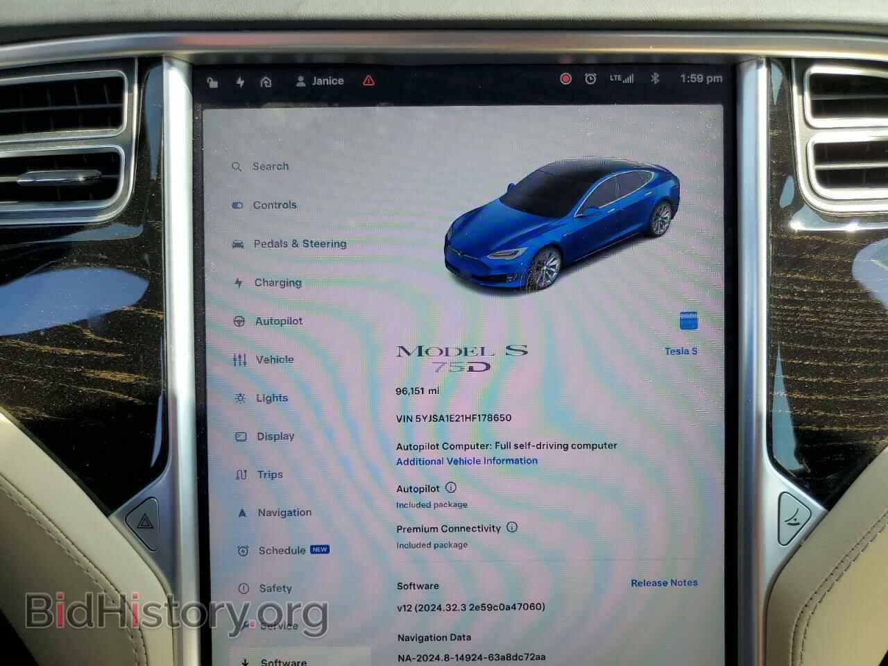 2017 TESLA MODEL S - VIN: 5YJSA1E21HF178650 - Photo 9