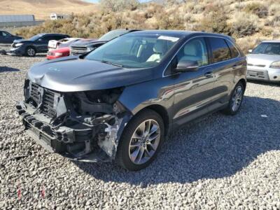 2015 Ford EDGE Titanium, gray — VIN 2FMTK4K97FBB82891, Copart