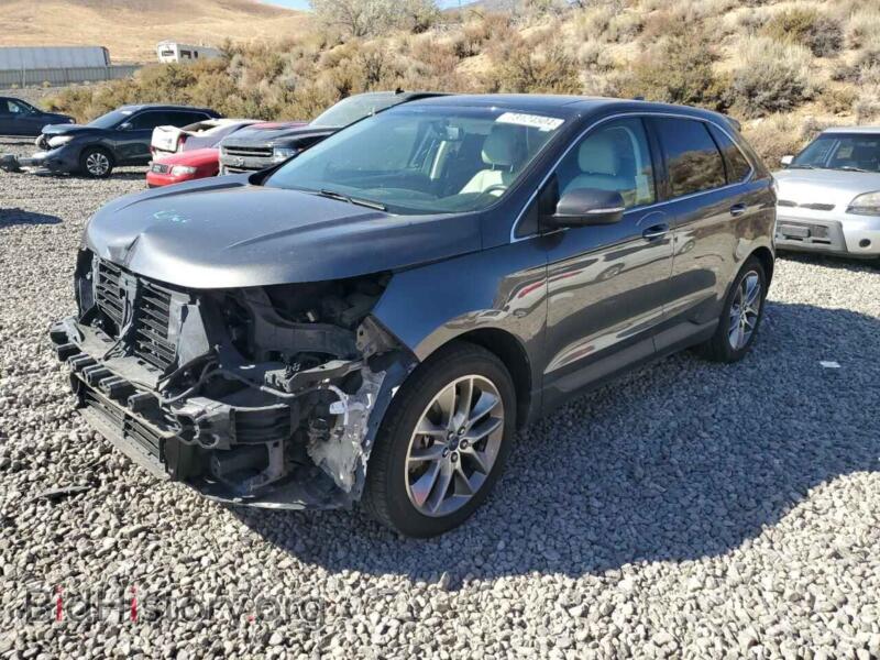 2015 Ford EDGE TITANIUM (VIN 2FMTK4K97FBB82891) — фото 1 из 14, Copart, повреждение: передняя часть