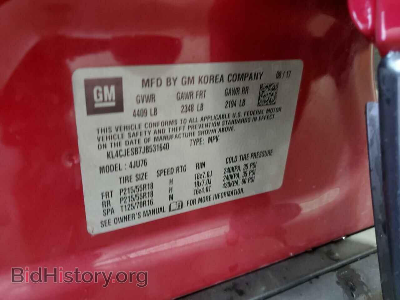 2018 BUICK ENCORE - VIN: KL4CJESB7JB531640 - Photo 14