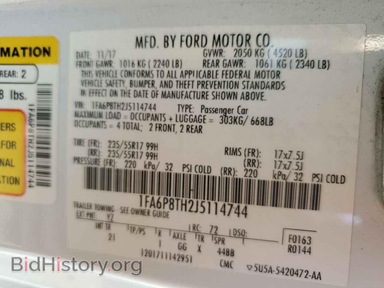 2018 FORD MUSTANG - VIN: 1FA6P8TH2J5114744 - Фото 12