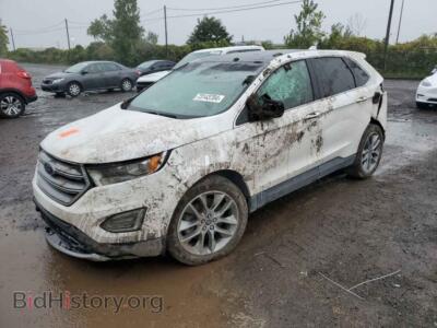 2016 Ford EDGE Titanium, белый — VIN 2FMPK4K84GBC60344, Copart