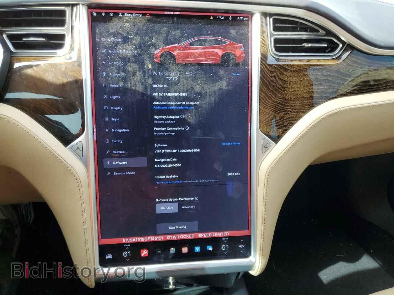 2016 TESLA MODEL S - VIN: 5YJSA1E18GF145151 - Photo 9