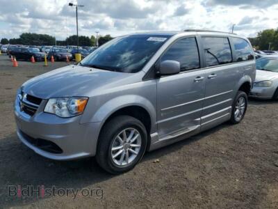 2016 Dodge CARAVAN SXT, серебристый — VIN 2C4RDGCG1GR351657, Copart