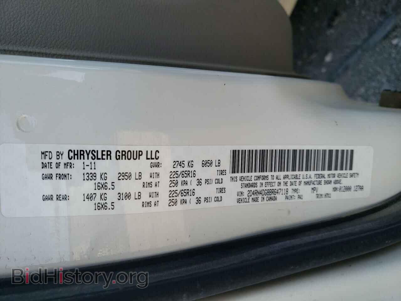2011 DODGE CARAVAN - VIN: 2D4RN4DG8BR647118 - Фото 13