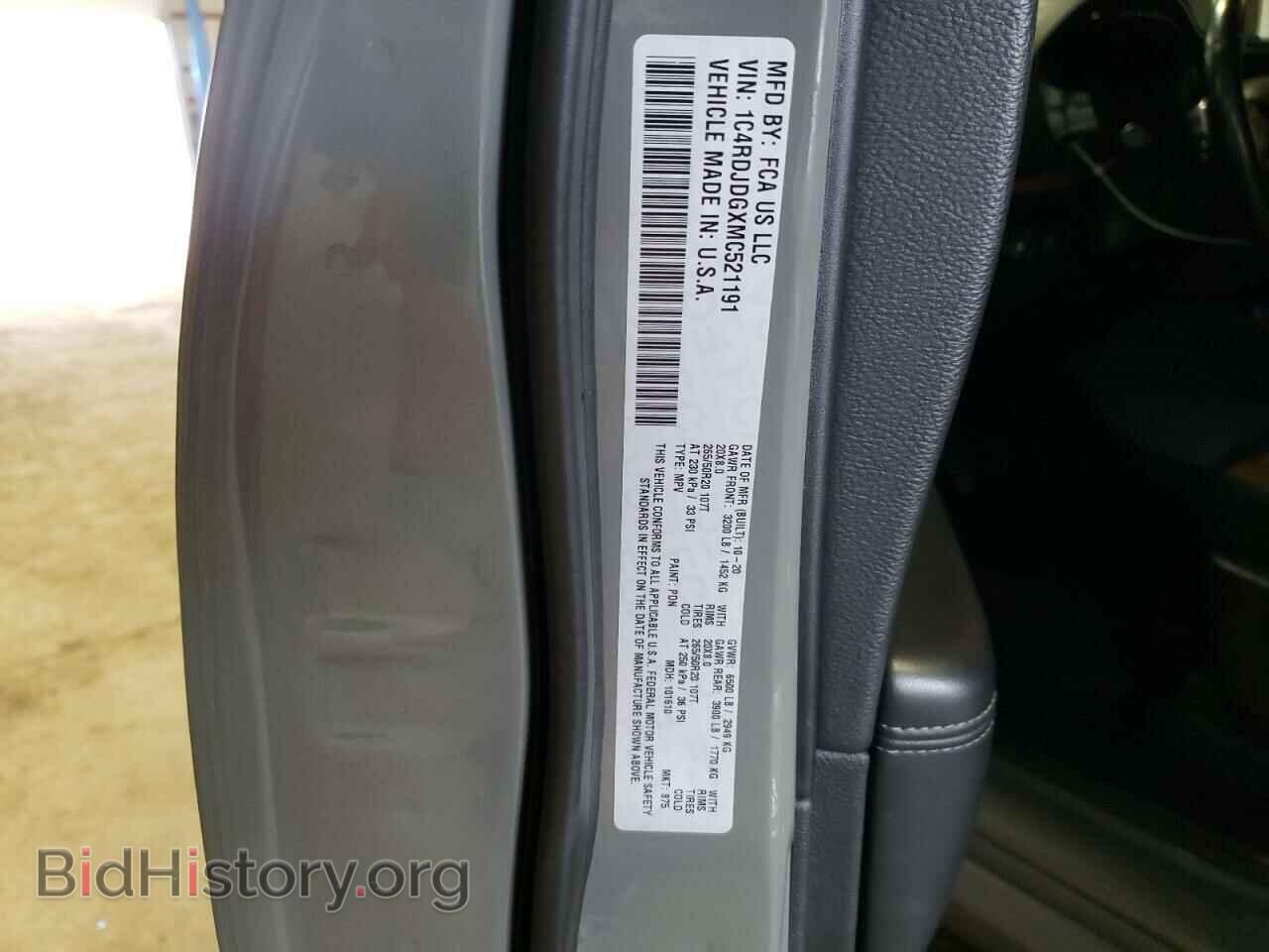 2021 DODGE DURANGO - VIN: 1C4RDJDGXMC521191 - Photo 13