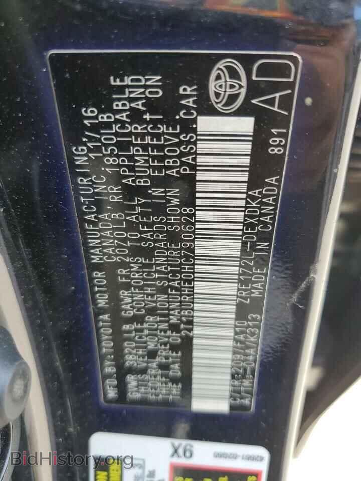 2017 TOYOTA COROLLA - VIN: 2T1BURHE0HC790628 - Фото 12