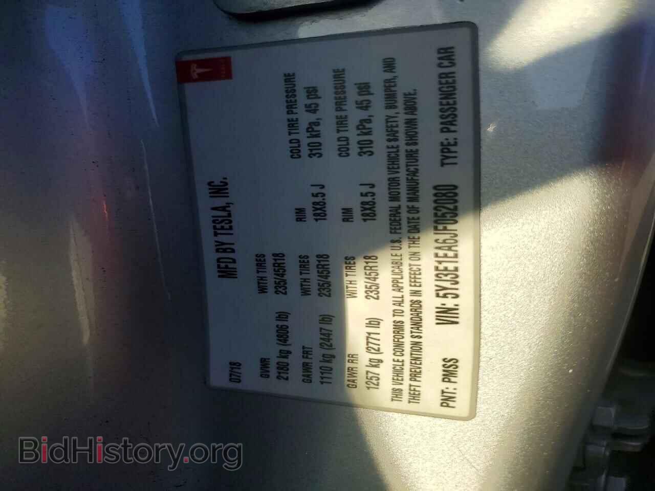 2018 TESLA MODEL 3 - VIN: 5YJ3E1EA6JF052080 - Photo 13