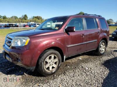 2009 Honda PILOT Touring, maroon — VIN 5FNYF38939B010283, Copart