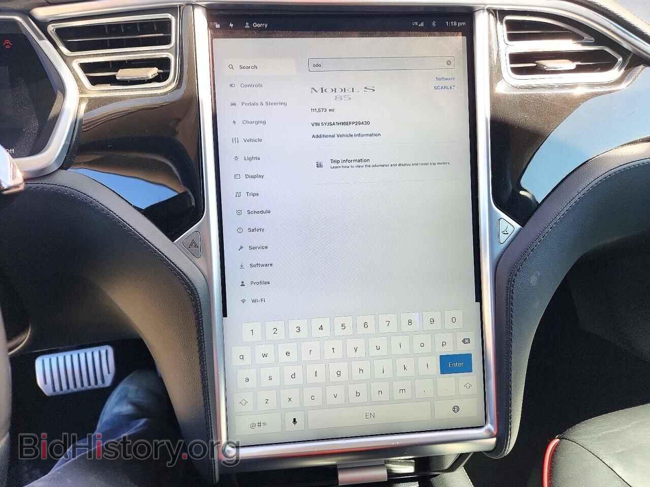 2014 TESLA MODEL S - VIN: 5YJSA1H16EFP29430 - Photo 9