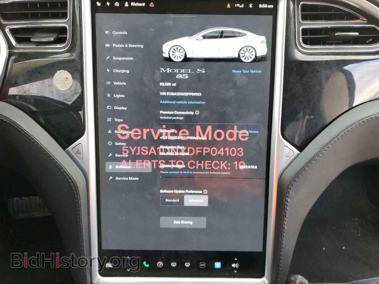 2013 TESLA MODEL S - VIN: 5YJSA1DNXDFP04103 - Photo 9