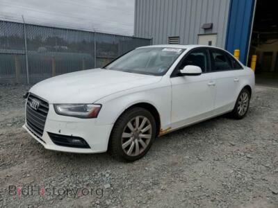 2013 Audi A4 Premium, белый — VIN WAUBFCFL2DN051161, Copart