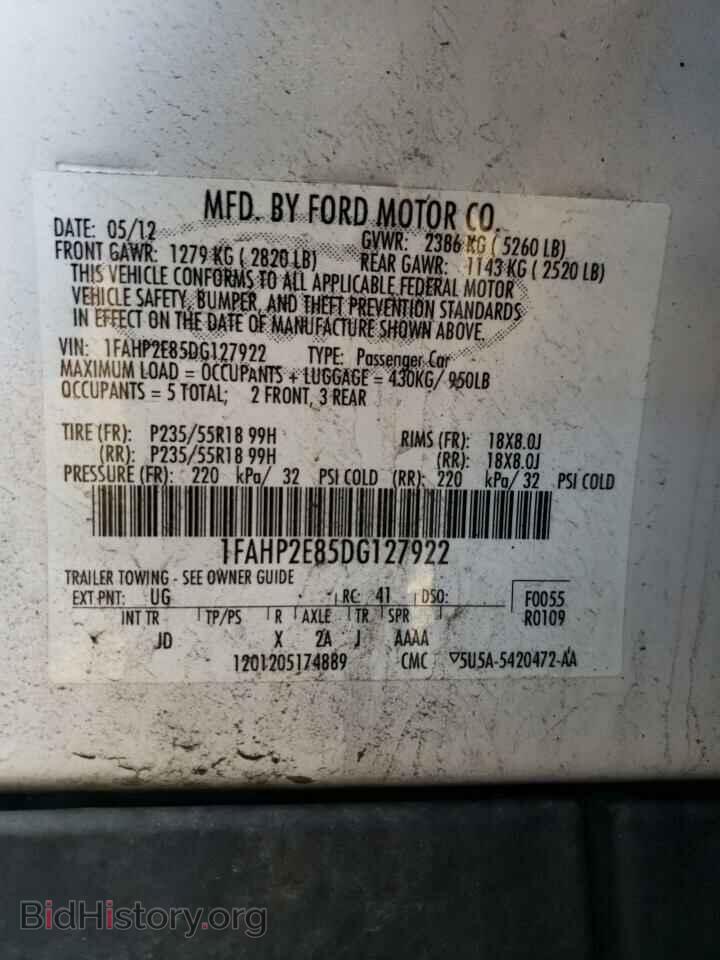2013 FORD TAURUS - VIN: 1FAHP2E85DG127922 - Photo 12