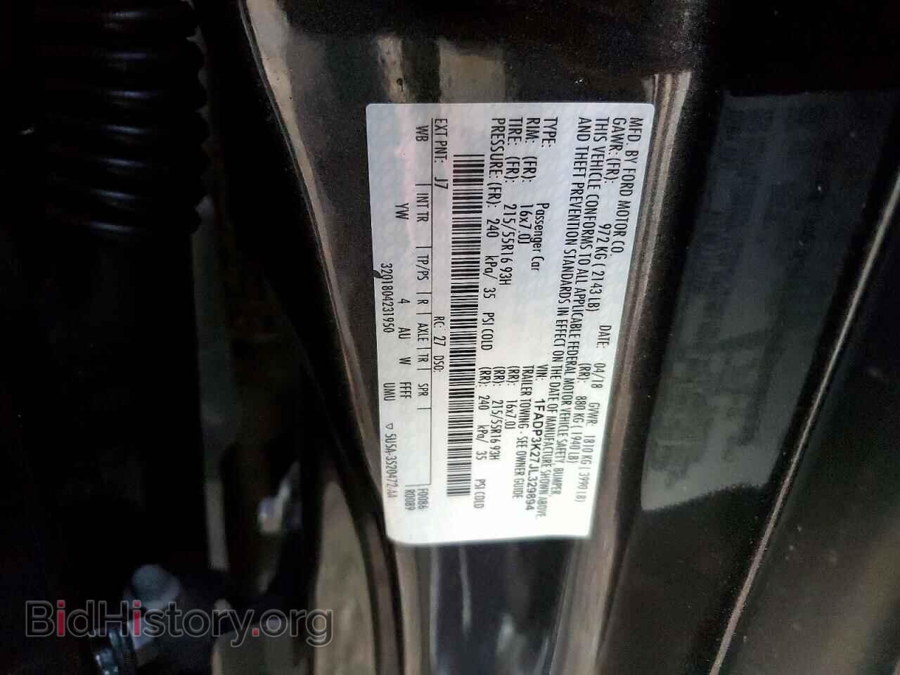 2018 Ford FOCUS (VIN 1FADP3K27JL329894) — photo 12 of 12