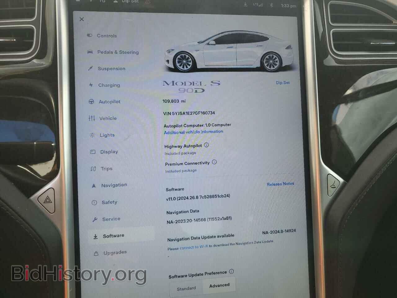 2016 TESLA MODEL S - VIN: 5YJSA1E27GF160734 - Фото 9