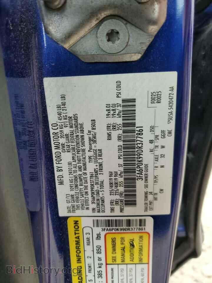 2013 FORD FUSION - VIN: 3FA6P0K99DR377861 - Фото 12