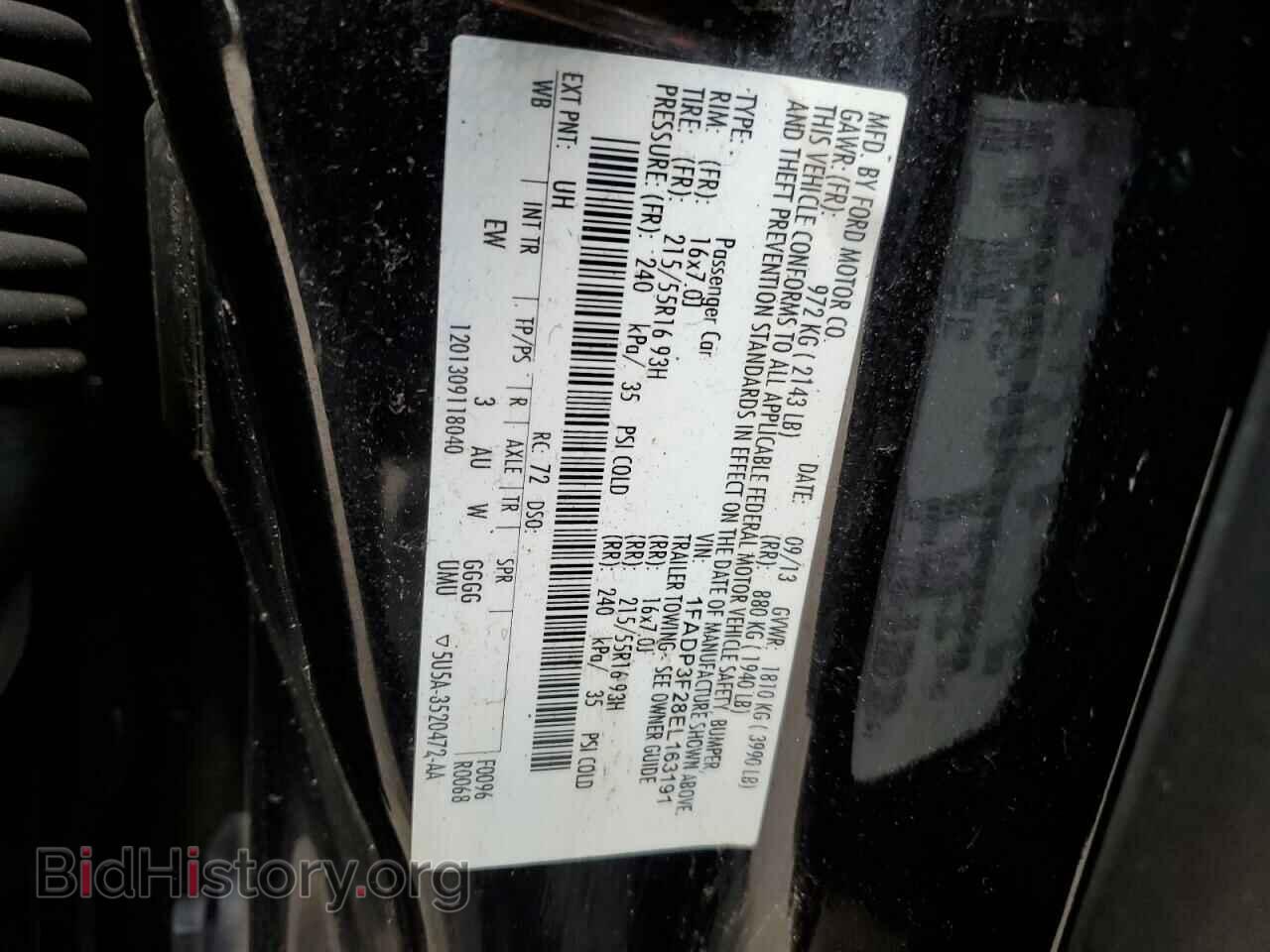 2014 FORD FOCUS - VIN: 1FADP3F28EL163191 - Фото 12