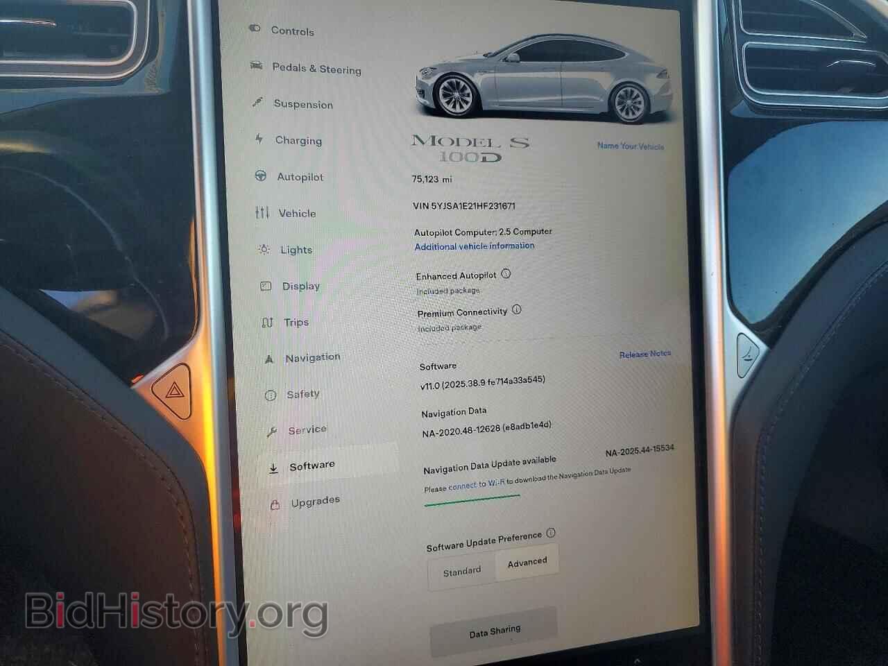 2017 TESLA MODEL S - VIN: 5YJSA1E21HF231671 - Фото 9