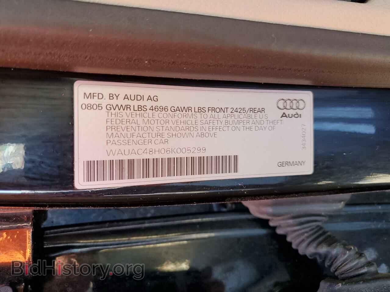 2006 AUDI A4 - VIN: WAUAC48H06K005299 - Photo 12