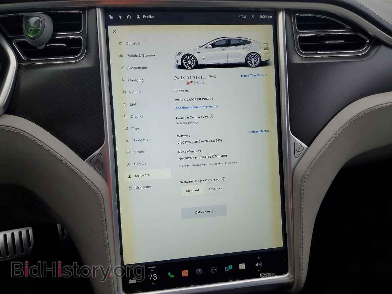 2013 TESLA MODEL S - VIN: 5YJSA1CP1DFP04591 - Фото 9