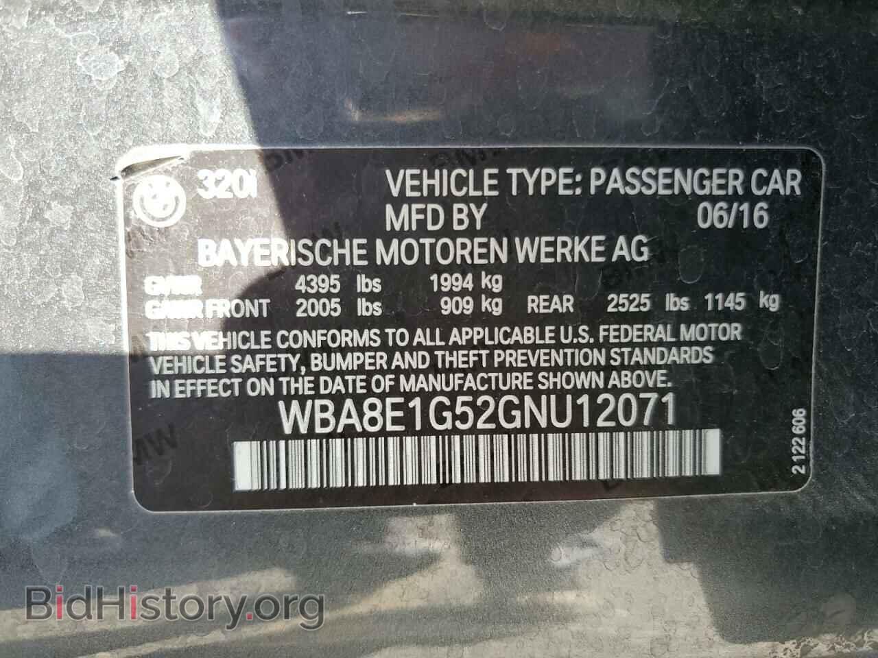 2016 BMW 3 SERIES - VIN: WBA8E1G52GNU12071 - Фото 13