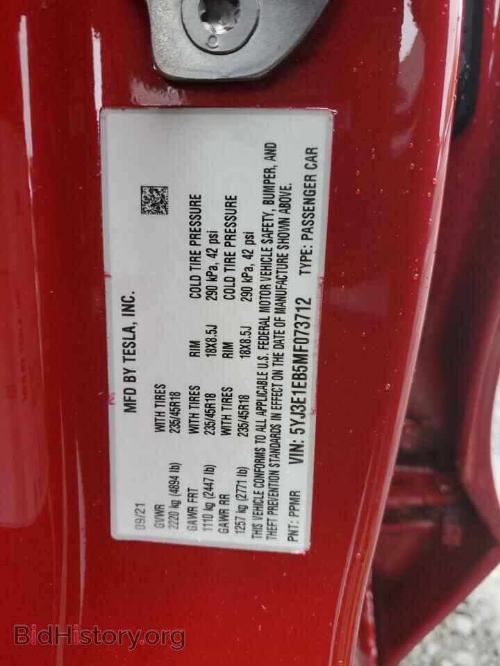 2021 TESLA MODEL 3 - VIN: 5YJ3E1EB5MF073712 - Photo 12
